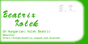 beatrix kolek business card